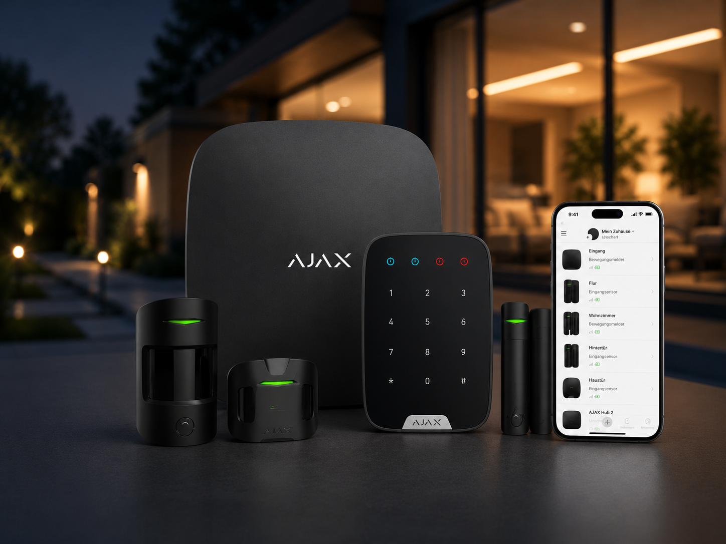Ajax Alarmanlage mit Smartphone-Steuerung